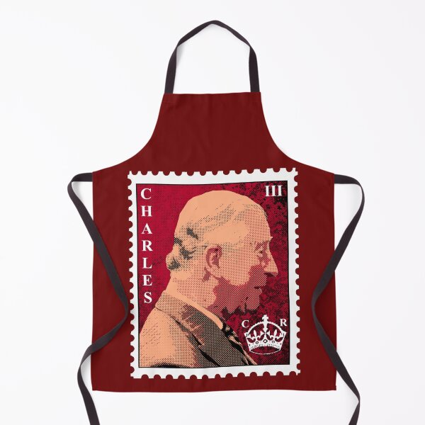 Item preview, Charles III postage stamp (red) designed and sold by SolidEarthArt.