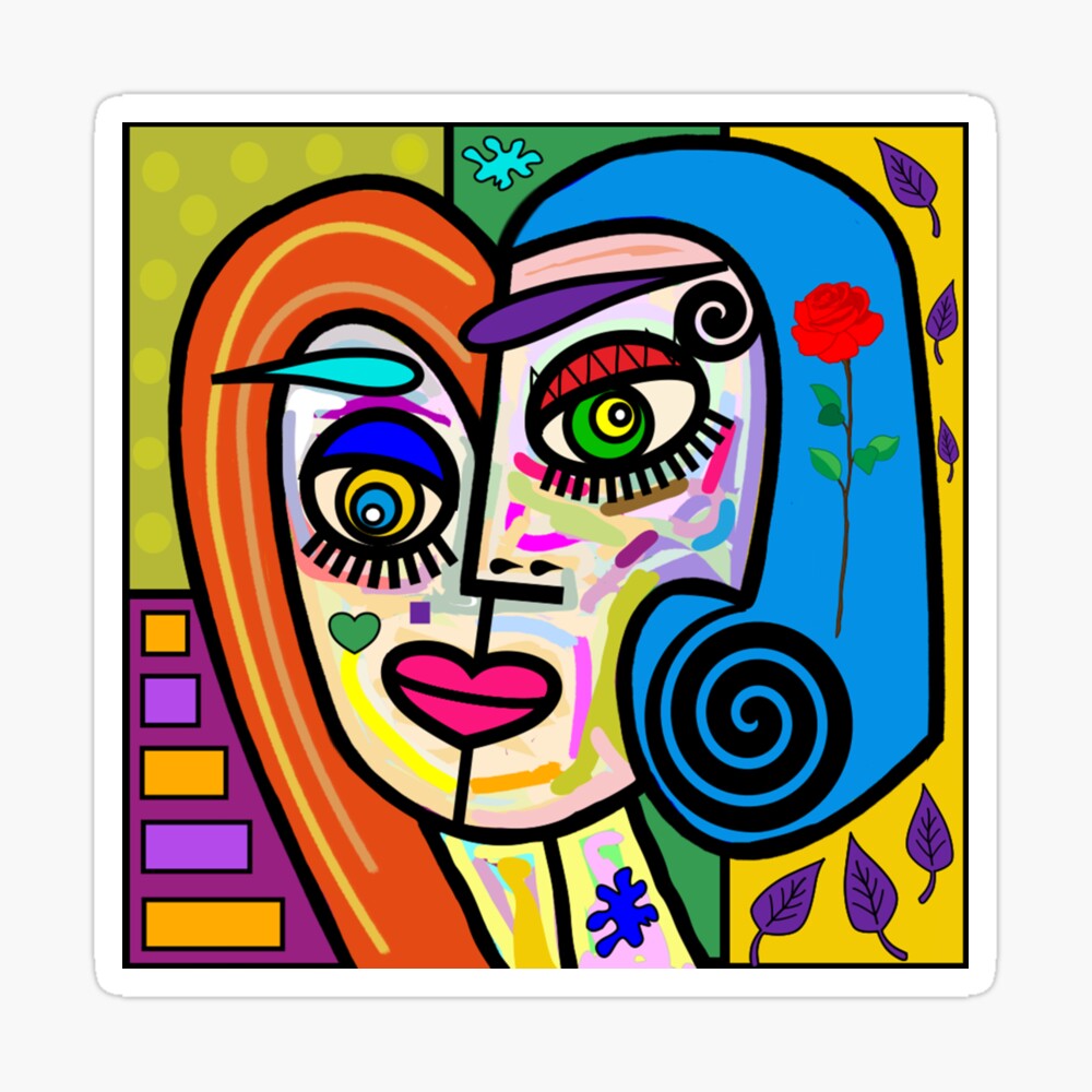 アート・デザイン・音楽 Picasso flipbook Funky Ladies Abstract Face No 2