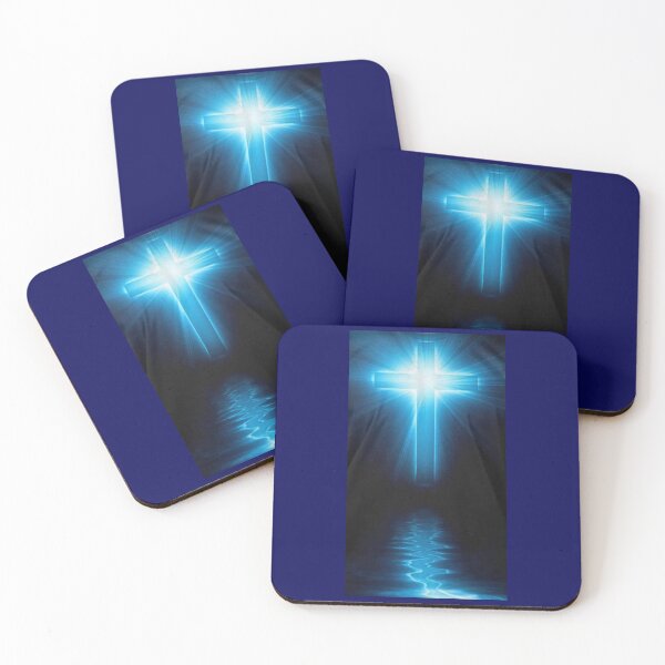 Item preview,  Blue Cross Over Water - Blue Background designed and sold by Rowena Jones.