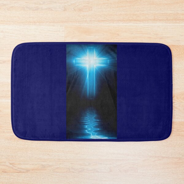 Item preview,  Blue Cross Over Water - Blue Background designed and sold by Rowena Jones.