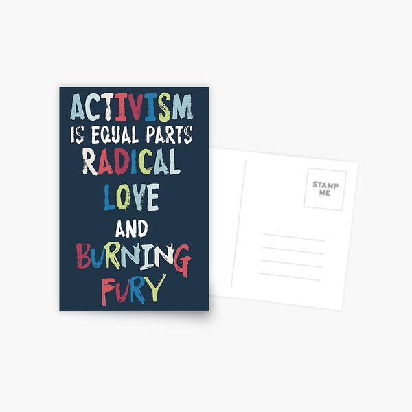 ACTIVISM=LOVE+FURY Postcard