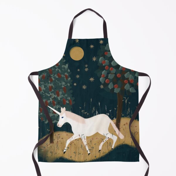 Item preview, Unicorn in the Forest - green background designed and sold by KizzyW.