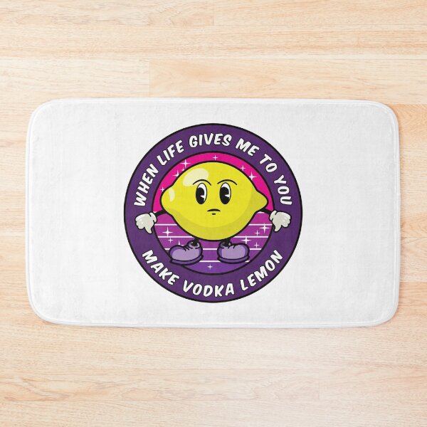 Item preview, Funny Cartoon Lemon: when life gives you lemons make vodka lemon designed and sold by Happy Puppy Print On Demand.