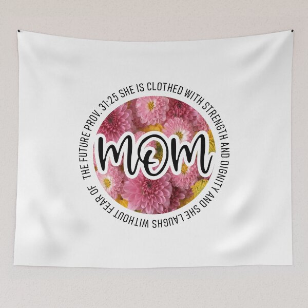 Item preview, She Is Strong Proverbs Floral Mom designed and sold by Moeez Javed.