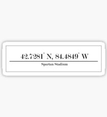 Michigan State University - Spartan Stadium Coordinates Sticker