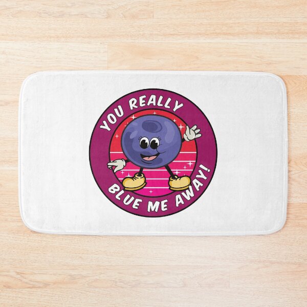 Item preview, Funny Cartoon Blueberry Pun:You really blue me away designed and sold by Happy Puppy Print On Demand.