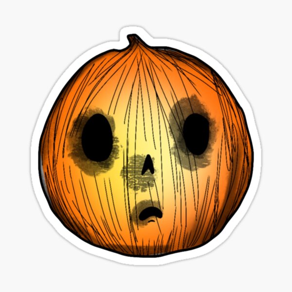 Creepy Cute Pumpkin Sticker
