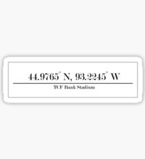 University of Minnesota - TCF Bank Stadium Coordinates Sticker