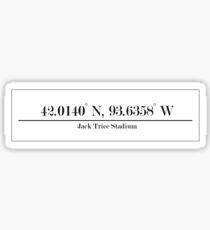Iowa State University - Jack Trice Stadium Coordinates Sticker