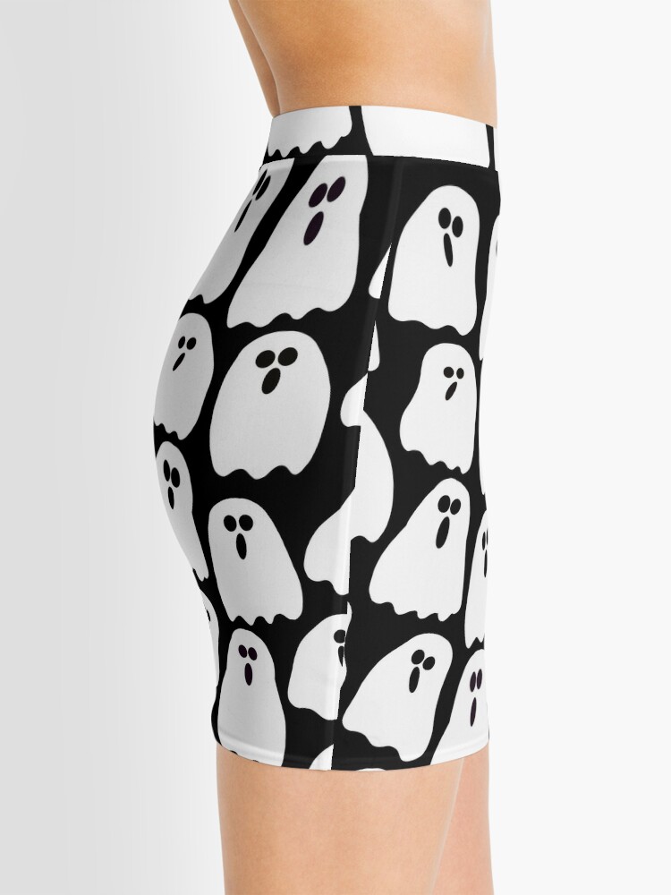 Disover Halloween Black and White Ghosts Mini Skirt