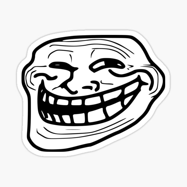 Depressed Sad Troll face MEME Sticker by Keles