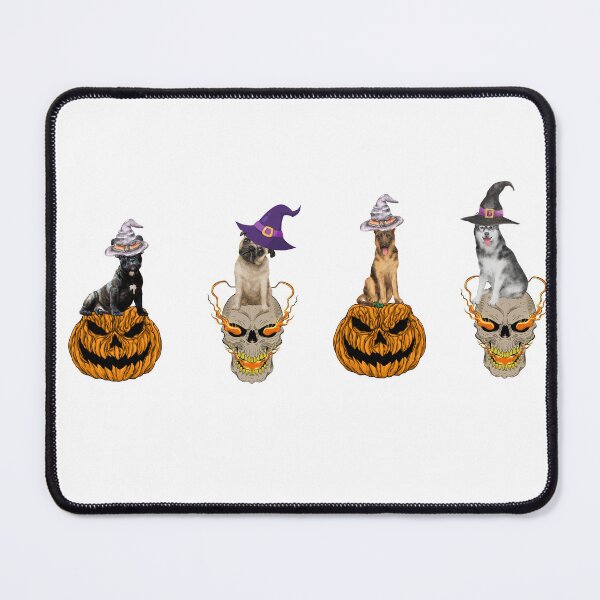 Item preview, Witching Dogs and evil skull and pumpkins. designed and sold by Doggymadness.