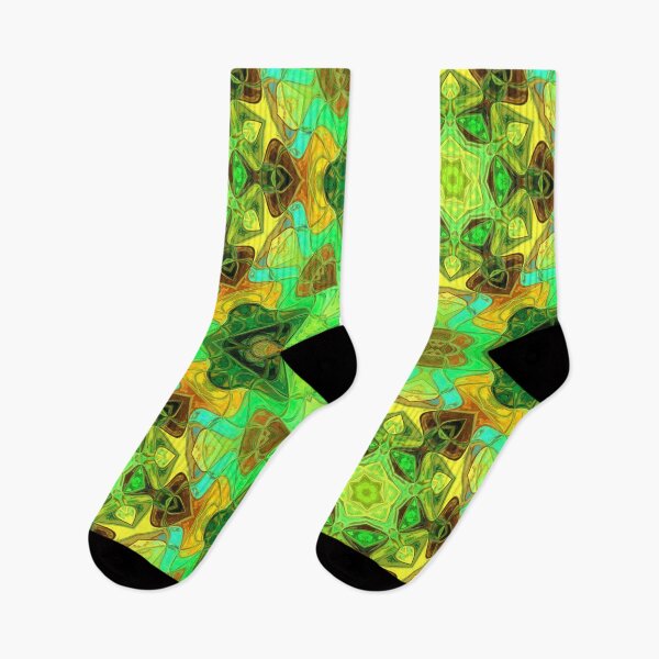 Item preview, Mosaic Kaleidoscope Flower Yellow Green and Blue designed and sold by WormholeOrbital.