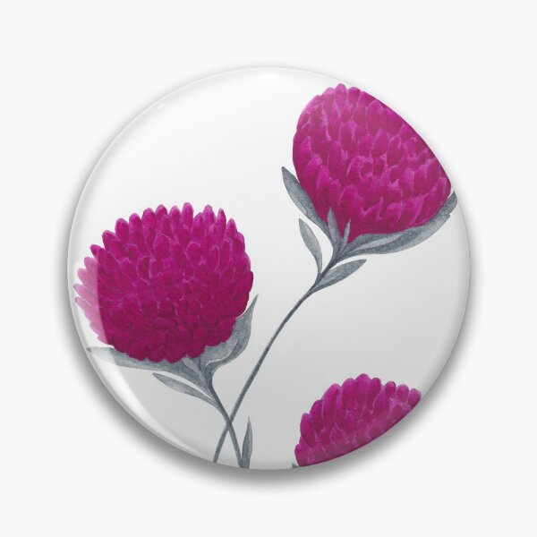 Item preview, Bright Pink Flowers With Gray Leaves designed and sold by IrinaIkar.