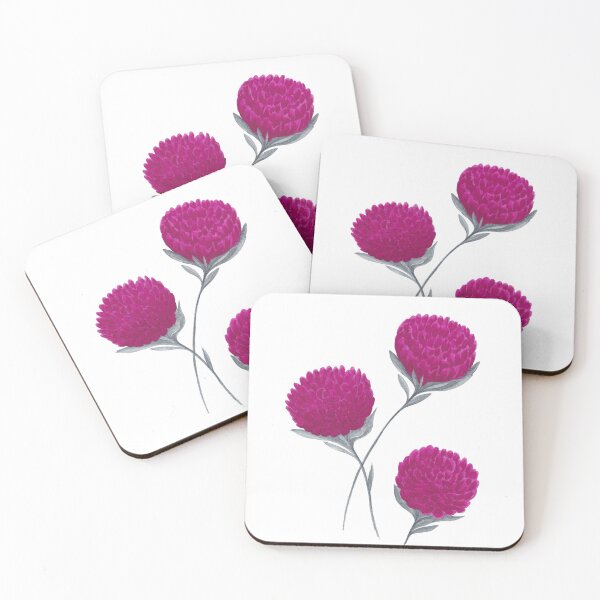 Item preview, Bright Pink Flowers With Gray Leaves designed and sold by IrinaIkar.