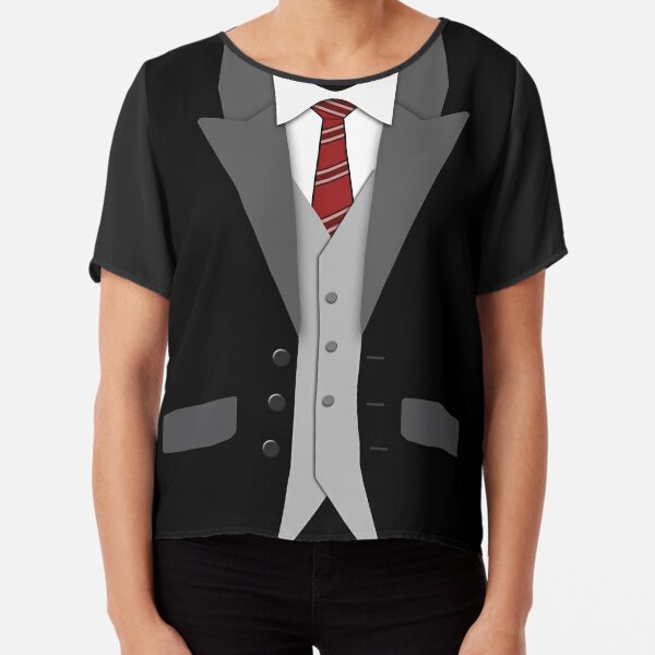 Funny tuxedo costume with rose and red tie Halloween Gift Essential T-Shirt  by Jelisandie