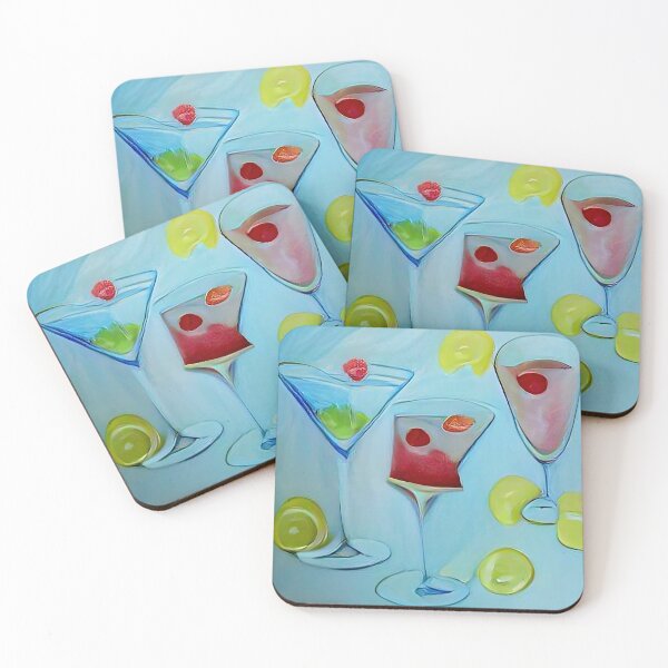 Item preview, oil painting of tropical cocktails #3 designed and sold by wadelcl.