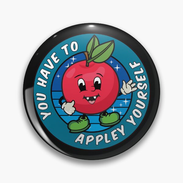 Item preview, Funny Cartoon Apple Pun: you have to appley yourself designed and sold by Happy Puppy Print On Demand.