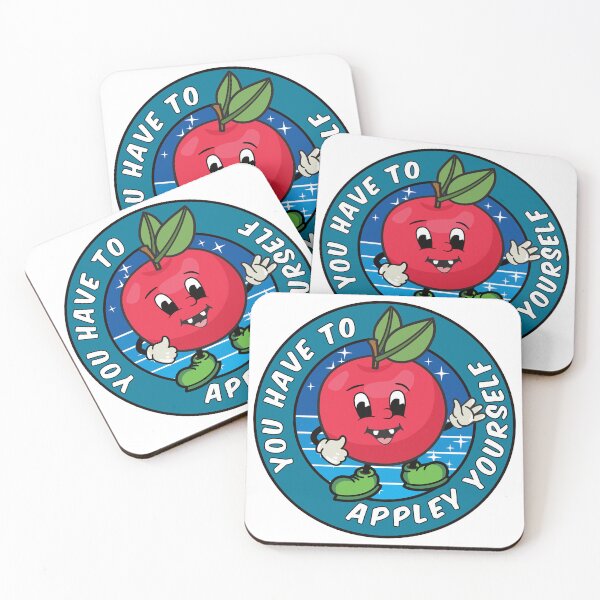 Item preview, Funny Cartoon Apple Pun: you have to appley yourself designed and sold by Happy Puppy Print On Demand.