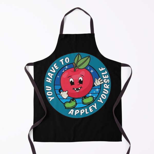 Item preview, Funny Cartoon Apple Pun: you have to appley yourself designed and sold by Happy Puppy Print On Demand.
