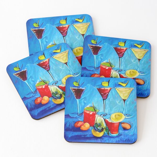Item preview, oil painting of tropical cocktails #6 designed and sold by wadelcl.