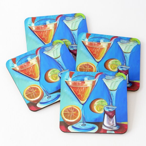 Item preview, oil painting of tropical cocktails #7 designed and sold by wadelcl.
