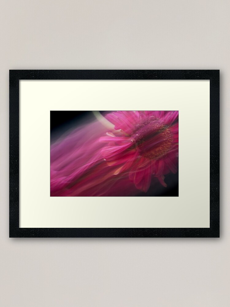 Alternate view of Fleur Blur-Abstract Pink Gerbera Daisy Framed Art Print