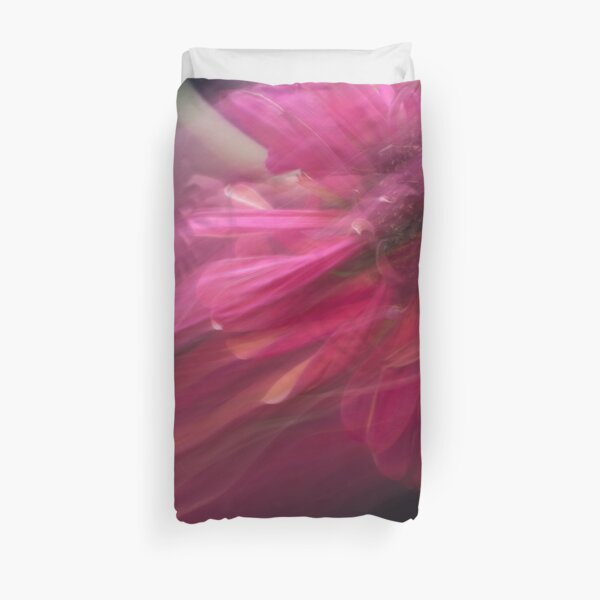 Fleur Blur-Abstract Pink Gerbera Daisy Duvet Cover