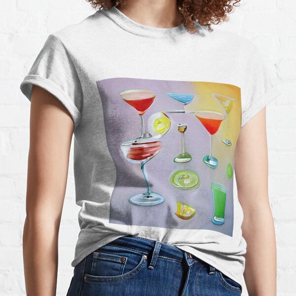  oil painting of tropical cocktails #10 Classic T-Shirt