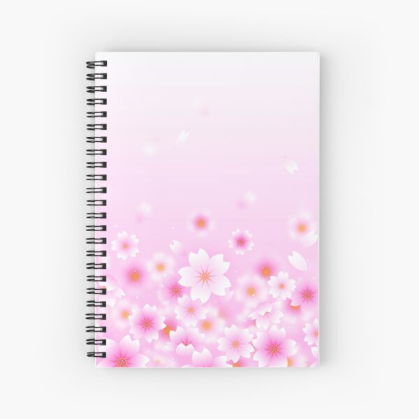 Aperçu de l'œuvre Fleurs de Sakura sur fond rose créée et vendue par DMJPRINT.