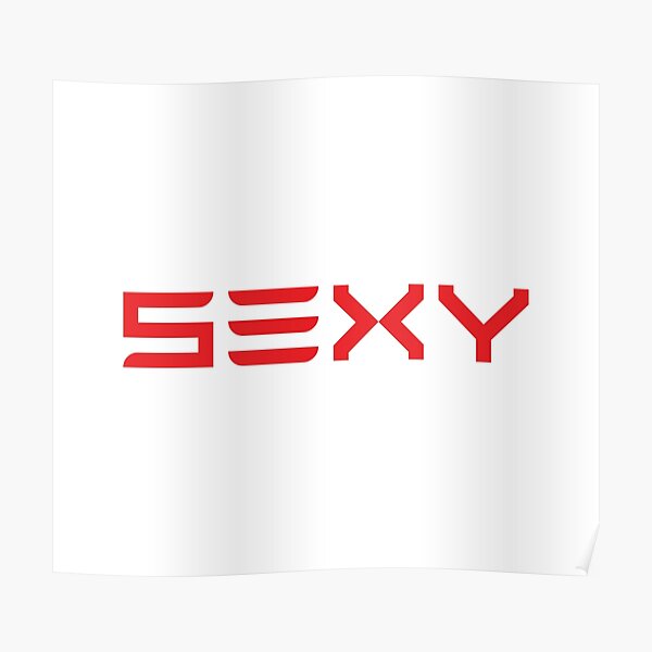 Red Sexy Tesla Poster For Sale By Tiffanyrich Redbubble