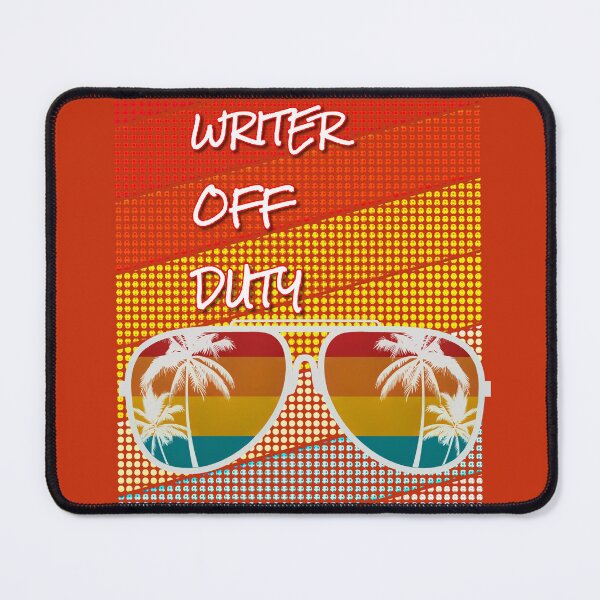 Item preview, Writer Off Duty with retro sunset & sunglasses.  designed and sold by CristalleLisa.