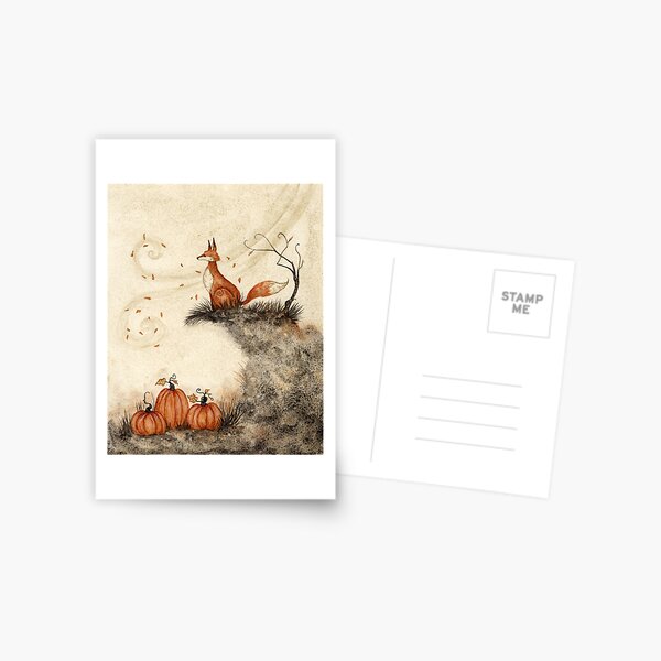 Guarding the Pumpkin Patch Postcard