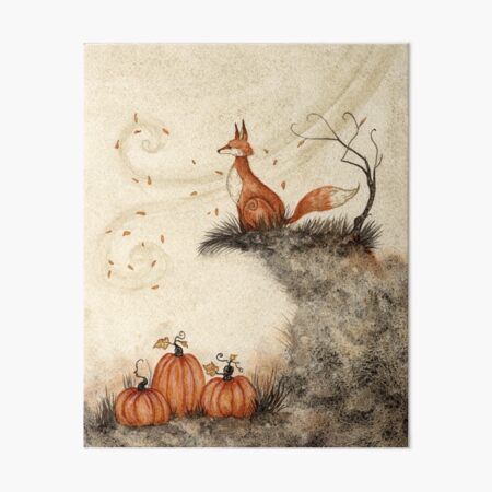 Guarding the Pumpkin Patch Art Board Print