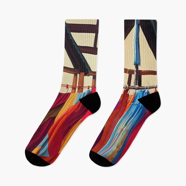Item preview, Abstract Concept  Art of Korean Hanboks on Clothesline  - Created by Artificial Intelligence designed and sold by Created-by-AI.
