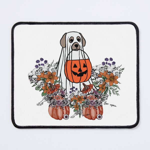 Item preview, Floral Ghost Do. Halloween Dog. Scary Dog. Creepy Dog designed and sold by Doggymadness.