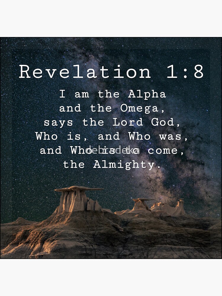 "Revelations 1:8" Sticker For Sale By Debradeka | Redbubble