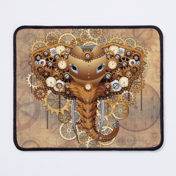 Item preview, Steampunk Elephant Vintage Retro Style Machine designed and sold by BluedarkArt.