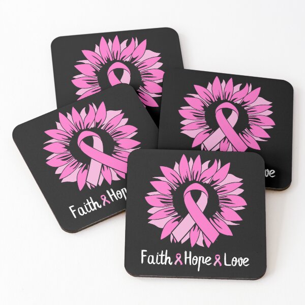 Item preview, Sunflower Teal Ribbon Faith Hope Love Breast Cancer Awareness Month designed and sold by Kaladzishop.
