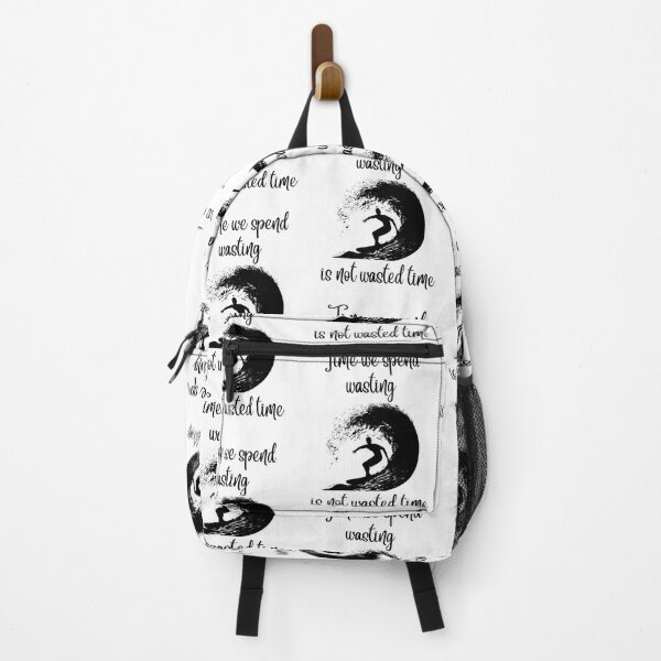 Item preview, TIME WE SPEND WASTING IS NOT WASTED TIME RETRO SURFER WHITE PRINT designed and sold by IslandBaneMerch.