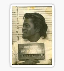 James Brown mugshot fan art Sticker