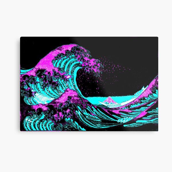 Vapourwaves Japanese Digital Art Metal Print