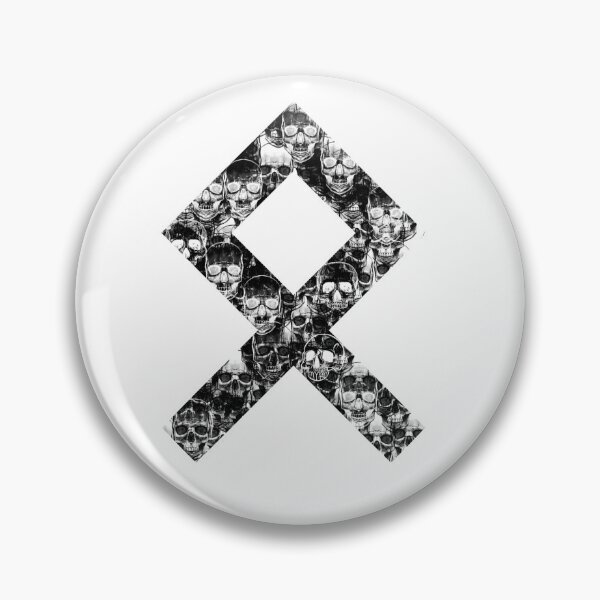 Item preview, Skull Othala rune  designed and sold by YADA-Designs.