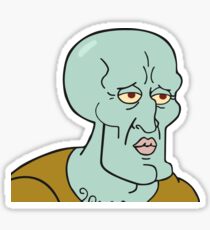 Handsome Squidward meme Sticker