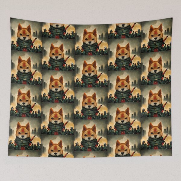Item preview, Shiba Inu Samurai Warrior designed and sold by thehollowpoint.
