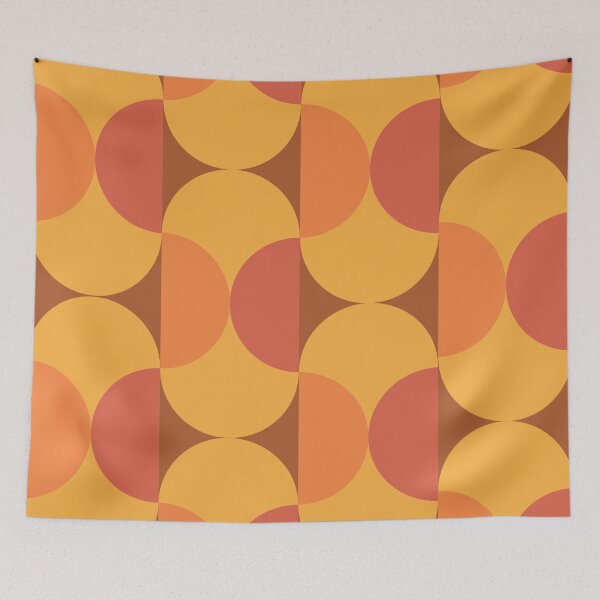 Item preview, Mid Century Modern Scallop Ogee and half circles pattern  designed and sold by Yasminepatterns .