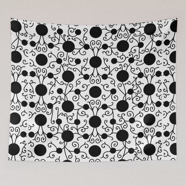 Item preview, Chinese Ornament Black and White Pattern  designed and sold by FengShuiLounge.