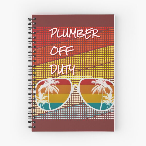 Item preview, Plumber Off Duty with retro sunset & sunglasses. designed and sold by CristalleLisa.