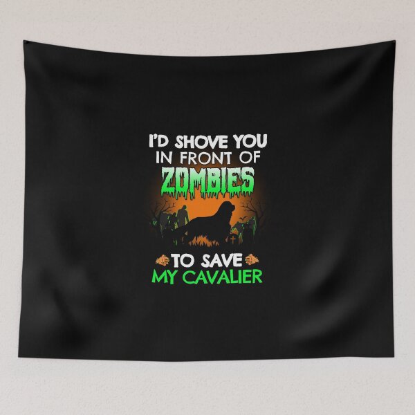 Item preview, Funny Cavalier King Zombie Shove Halloween Dog Gift designed and sold by Guarddogdrive.