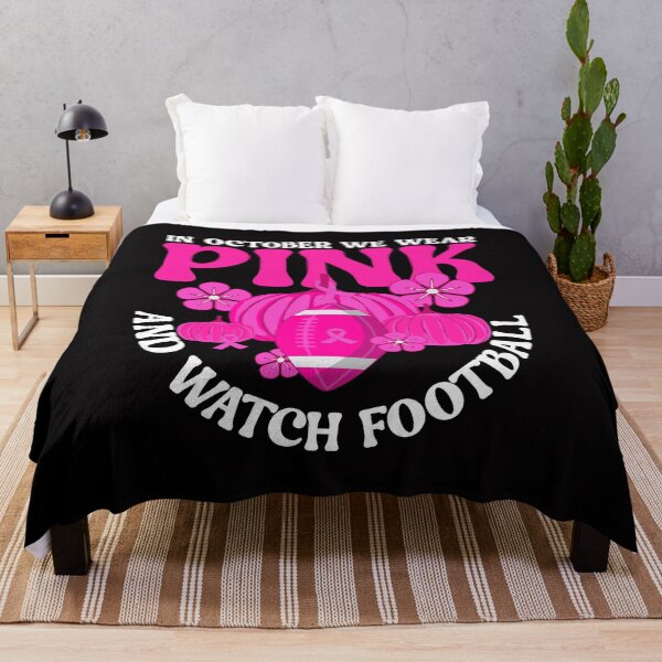 Item preview, In October We Wear Pink Football Breast Cancer Support designed and sold by Digital Story Time.